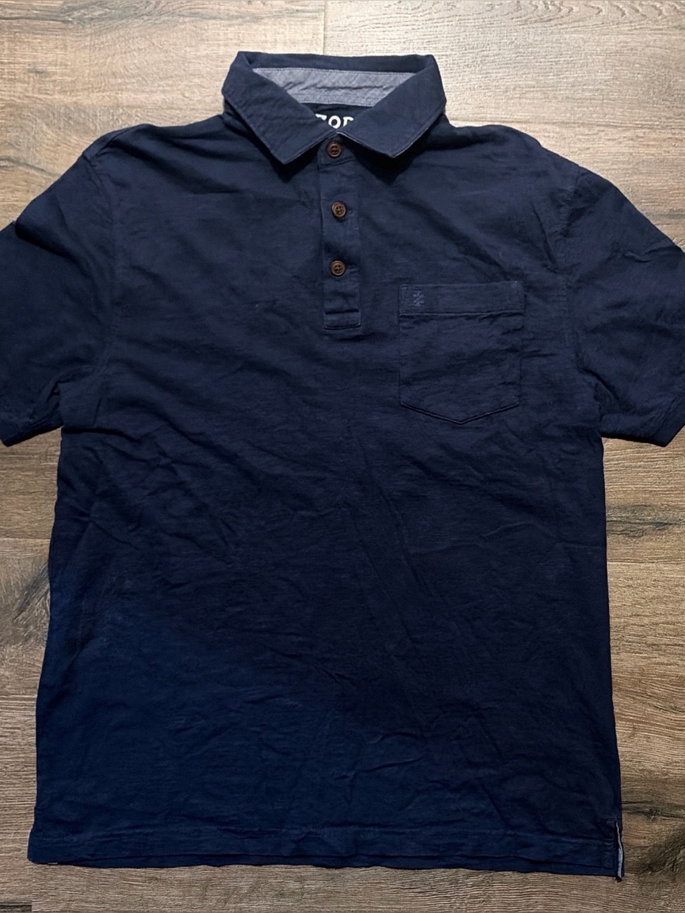 IZOD Navy Blue Short Sleeve Polo Shirt Medium